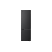 LG ledusskapis ar saldētavu apakšā | 2.03m | 375L | Sudraba | C klase | DoorCooling™ | Fresh Converter+™, LG ledusskapis ar saldējamo kameru apakšā (GBBS726AEV), skats no priekšpuses, matēti melnā krāsā, GBBS726AEV, thumbnail 1