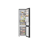 LG ledusskapis ar saldētavu apakšā | 2.03m | 375L | Sudraba | C klase | DoorCooling™ | Fresh Converter+™, LG ledusskapis ar saldētavu (GBBS726AEV), skats no augšas ar matēti melnu ledusskapi kreisajā pusē un skapīšu sienu labajā pusē, GBBS726AEV, thumbnail 3