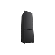 LG ledusskapis ar saldētavu apakšā | 2.03m | 375L | Sudraba | C klase | DoorCooling™ | Fresh Converter+™, LG ledusskapja ar saldējamo kameru apakšā (GBBS726AEV) skats no priekšas un sāniem, parādot ārējo dizainu, GBBS726AEV, thumbnail 12