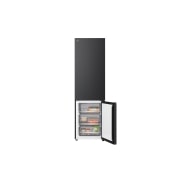 LG ledusskapis ar saldētavu apakšā | 2.03m | 375L | Melns | C klase | DoorCooling™ | Fresh Converter+™, LG ledusskapis ar saldējamo kameru apakšā (GBBS726CEV) dzīvojamā telpā ar pilsētas skatu naktī, uz kura izvietots MI enerģijas taupīšanas režīma grafiks un mainīgās enerģijas diagramma, GBBS726CEV, thumbnail 5