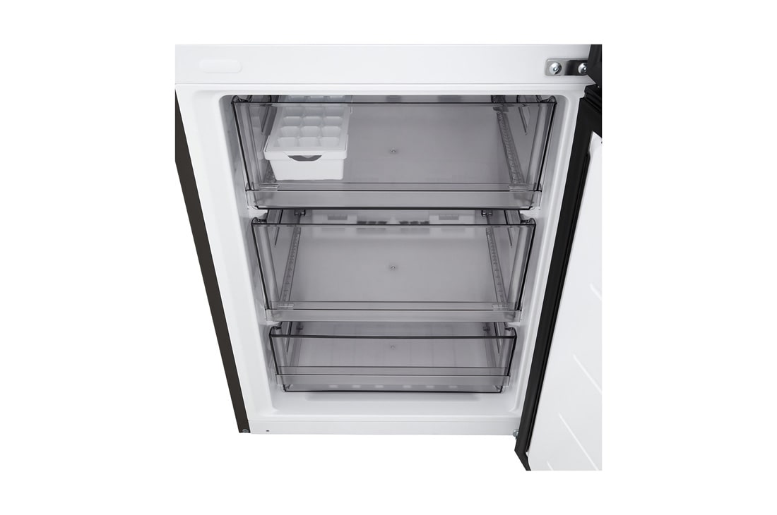 LG ledusskapis ar saldētavu apakšā | 2.03m | 375L | Melns | C klase | DoorCooling™ | Fresh Converter+™, LG ledusskapis ar saldētavu (GBBS726AEV), skats no priekšpuses, kurā ir redzama DoorCooling+™ ventilācijas sistēma, GBBS524CEV, thumbnail 8