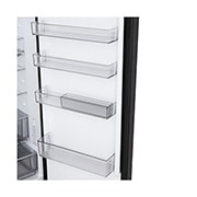 LG ledusskapis ar saldētavu apakšā | 2.03m | 375L | Melns | C klase | DoorCooling™ | Fresh Converter+™, LG ledusskapja ar saldētavu (GBBS726AEV) skats no augšas, GBBS524CEV, thumbnail 9