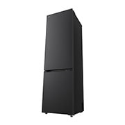 LG ledusskapis ar saldētavu apakšā | 2.03m | 375L | Melns | C klase | DoorCooling™ | Fresh Converter+™, LG ledusskapja ar saldējamo kameru apakšā (GBBS726AEV) skats no priekšas un sāniem, parādot ārējo dizainu, GBBS524CEV, thumbnail 12