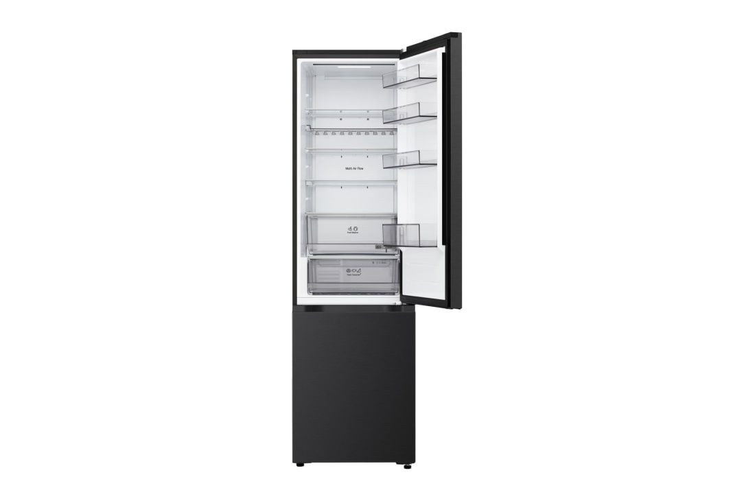 LG ledusskapis ar saldētavu apakšā | 2.03m | 375L | Melns | C klase | DoorCooling™ | Fresh Converter+™, LG ledusskapja ar saldētavu skats no augšas, GBBS322CEV, thumbnail 9