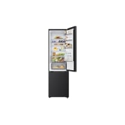 LG ledusskapis ar saldētavu apakšā | 2.03m | 375L | Melns | C klase | DoorCooling™ | Fresh Converter+™, LG ledusskapja ar saldētavu skats no apakšas, GBBS322CEV, thumbnail 10