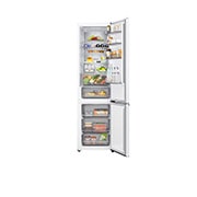 LG ledusskapis ar saldētavu apakšā | 2.03m | 375L | Balts | C klase | DoorCooling™ | Fresh Converter+™, LG ledusskapis ar saldētavu, skats no augšas ar ledusskapi kreisajā pusē un skapīšu sienu labajā pusē, GBBS524CSW, thumbnail 3