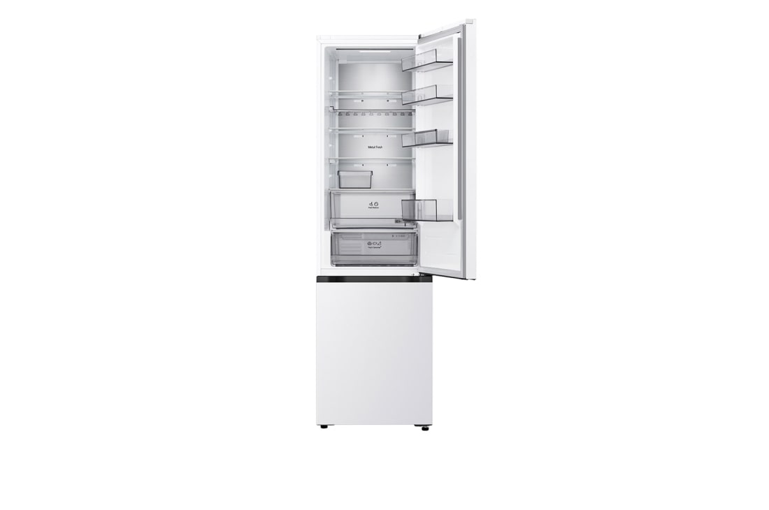 LG ledusskapis ar saldētavu apakšā | 2.03m | 375L | Balts | C klase | DoorCooling™ | Fresh Converter+™, LG ledusskapja ar saldētavu skats no augšas, GBBS524CSW, thumbnail 9