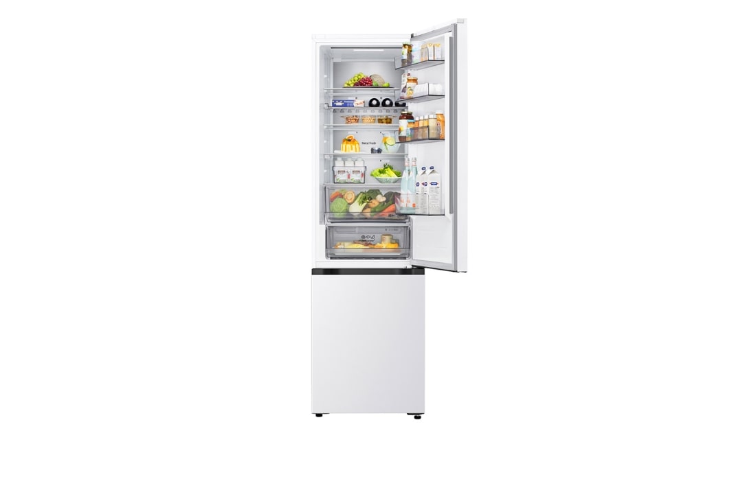 LG ledusskapis ar saldētavu apakšā | 2.03m | 375L | Balts | C klase | DoorCooling™ | Fresh Converter+™, LG ledusskapja ar saldētavu skats no apakšas, GBBS524CSW, thumbnail 10