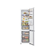 LG ledusskapis ar saldētavu apakšā | 2.03m | 375L | Balts | C klase | DoorCooling™ | Fresh Converter+™, LG ledusskapis ar saldētavu, skats no augšas ar ledusskapi kreisajā pusē un skapīšu sienu labajā pusē, GBBS322CSW, thumbnail 3
