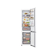 LG ledusskapis ar saldētavu apakšā | 2.03m | 375L | Balts | C klase | DoorCooling™ | Fresh Converter+™, LG ledusskapis ar saldētavu, skats no priekšpuses, kurā ir redzama DoorCooling+™ ventilācijas sistēma, GBBS322CSW, thumbnail 8
