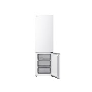 LG ledusskapis ar saldētavu apakšā | 2.03m | 375L | Balts | C klase | DoorCooling™ | Fresh Converter+™, LG ledusskapja ar saldētavu plaukts, kas izcelts zilā krāsā, ar bultiņām uz augšu un uz leju, attēlā pa labi redzams salocīts plaukts, kurā atrodas divas ūdens pudeles., GBBS322CSW, thumbnail 11