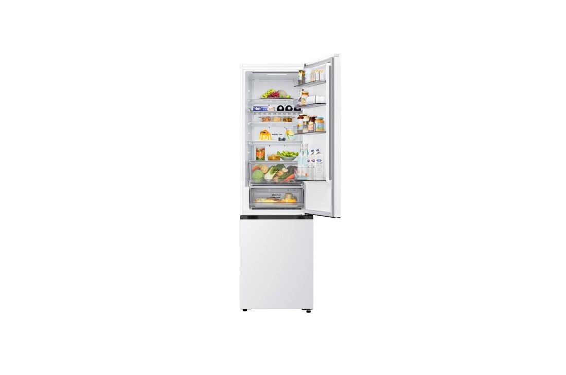 LG ledusskapis ar saldētavu apakšā | 2.03m | 375L | Balts | C klase | DoorCooling™ | Fresh Converter+™, LG ledusskapja ar saldētavu skats no apakšas, GBBS322CSW, thumbnail 10