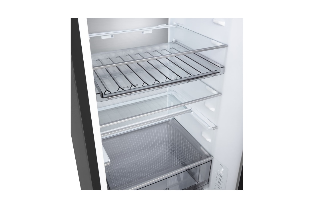 LG ledusskapis ar saldētavu apakšā | 1.86m | 333L | Melns | C klase | DoorCooling™ | FRESHBalancer™, GBBSJ1CCEP, thumbnail 5