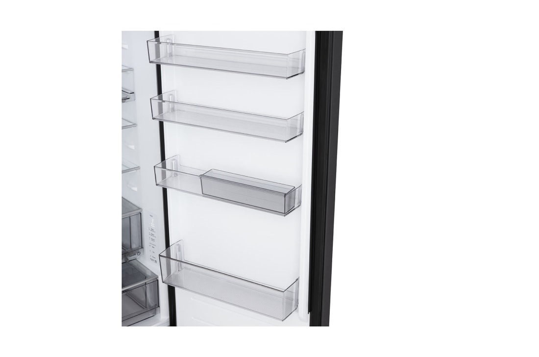 LG ledusskapis ar saldētavu apakšā | 1.86m | 333L | Melns | C klase | DoorCooling™ | FRESHBalancer™, GBBSJ1CCEP, thumbnail 8