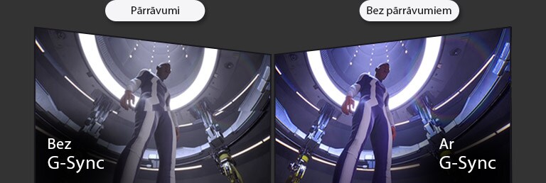 Blakus izvietots spēles saturs, salīdzinot LCD/LED ar OLED kvalitāti