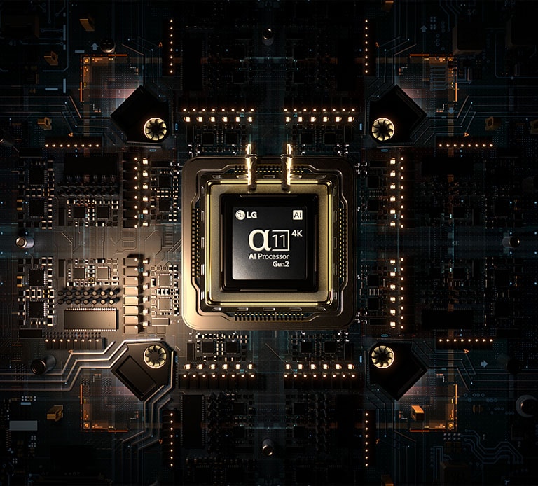 alpha 11 AI Processor Gen2 ir uz moderna izskata shēmas plates.