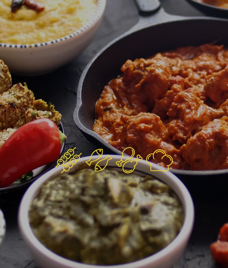 Dažādi ēdienu attēli