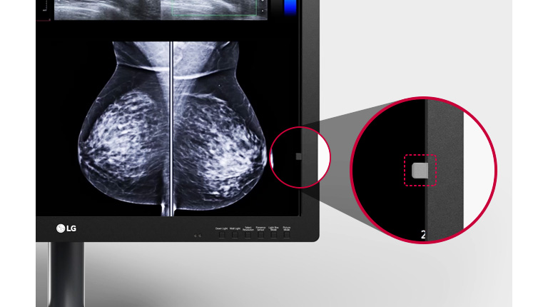 Monitors ar priekšējo sensoru, kas nodrošina automātisku paškalibrēšanu