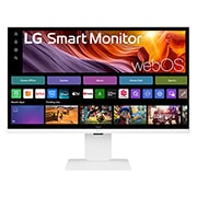 LG 31,5” 4K UHD IPS viedais monitors ar webOS, Skats no priekšpuses, 32U850SA-W, thumbnail 4
