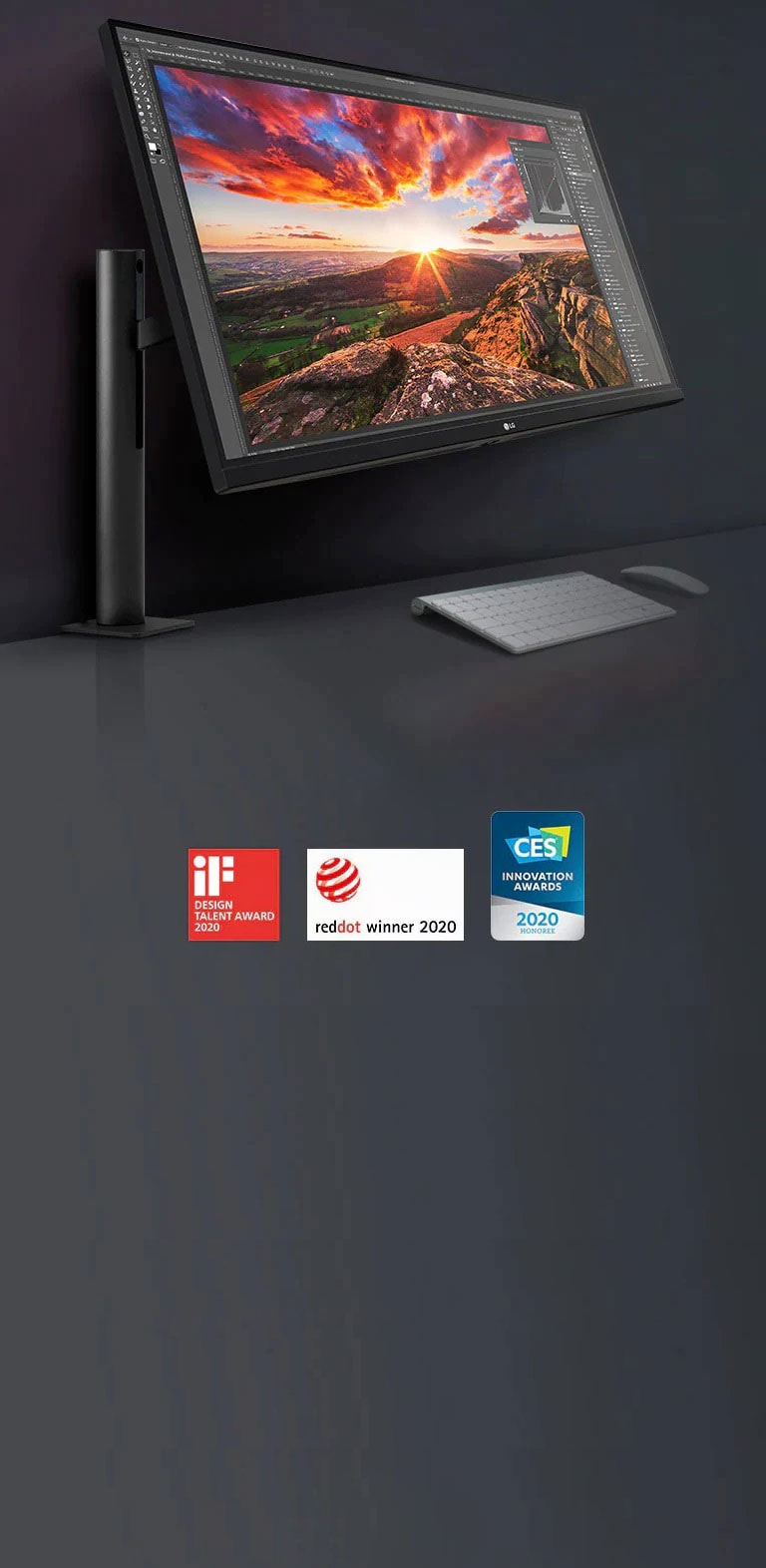 LG UltraFine™ displejs Ergo: Dizains ar domu par jums