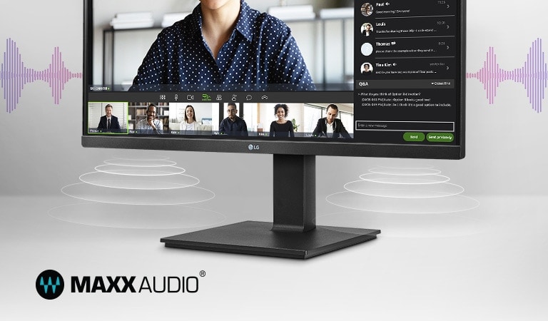 Šis monitors atbalsta iebūvētos skaļruņus ar MaxxAudio®.