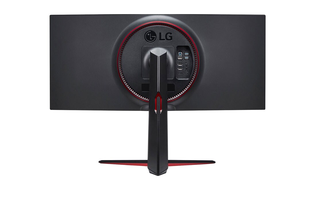 LG 34 collu UltraGear™ monitors spēlēm, skats no aizmugures, 34GN850-B, thumbnail 6