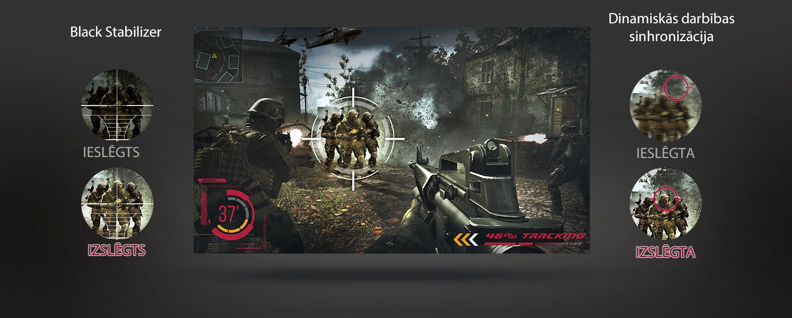 Ar spēļu režīmu optimizēts spēles videi