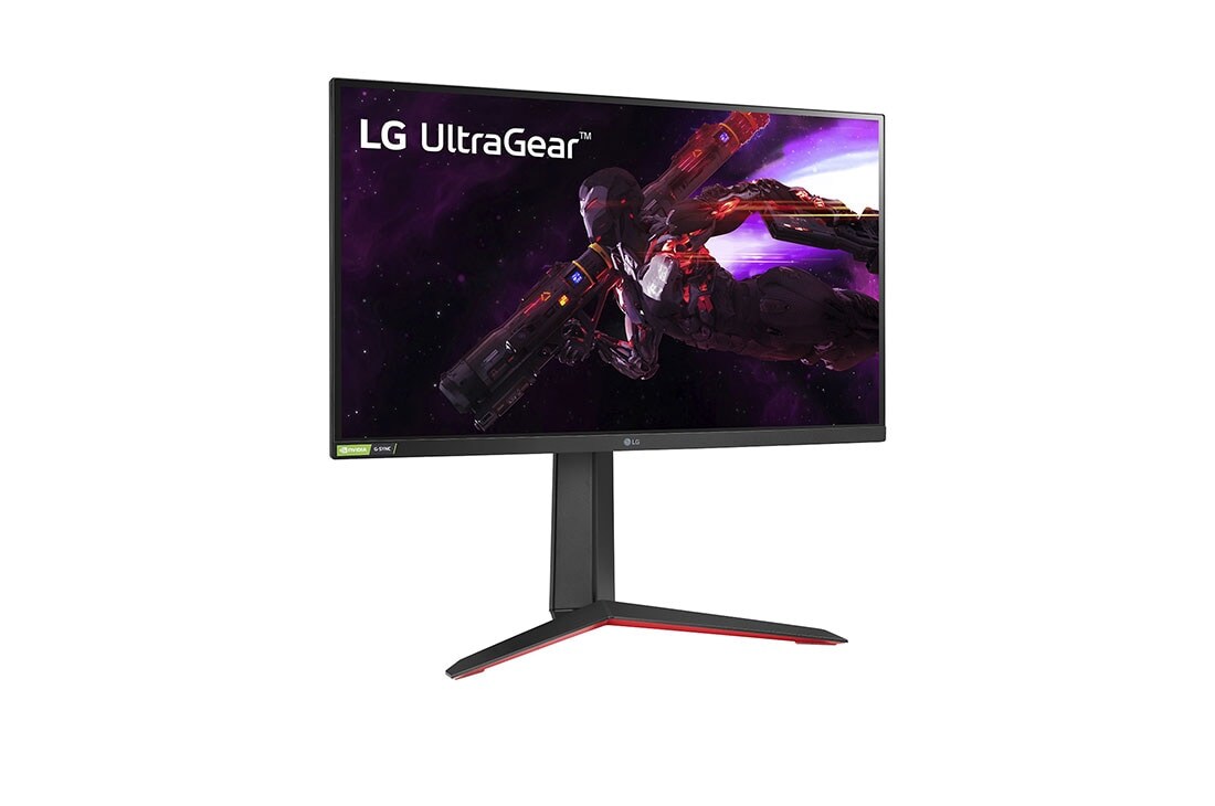 LG Ar NVIDIA® G-SYNC® saderīgs 27'' UltraGear™ Nano IPS 1 ms monitors spēlēm, sānu skats +15 grādu leņķī, 27GP850-B, thumbnail 3