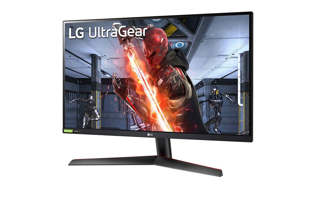 LG Ar NVIDIA® G-SYNC® saderīgs 27'' UltraGear™ Full HD IPS 1ms (GtG) monitors spēlēm, sānu skats +15 grādu leņķī, 27GN600-B, thumbnail 2