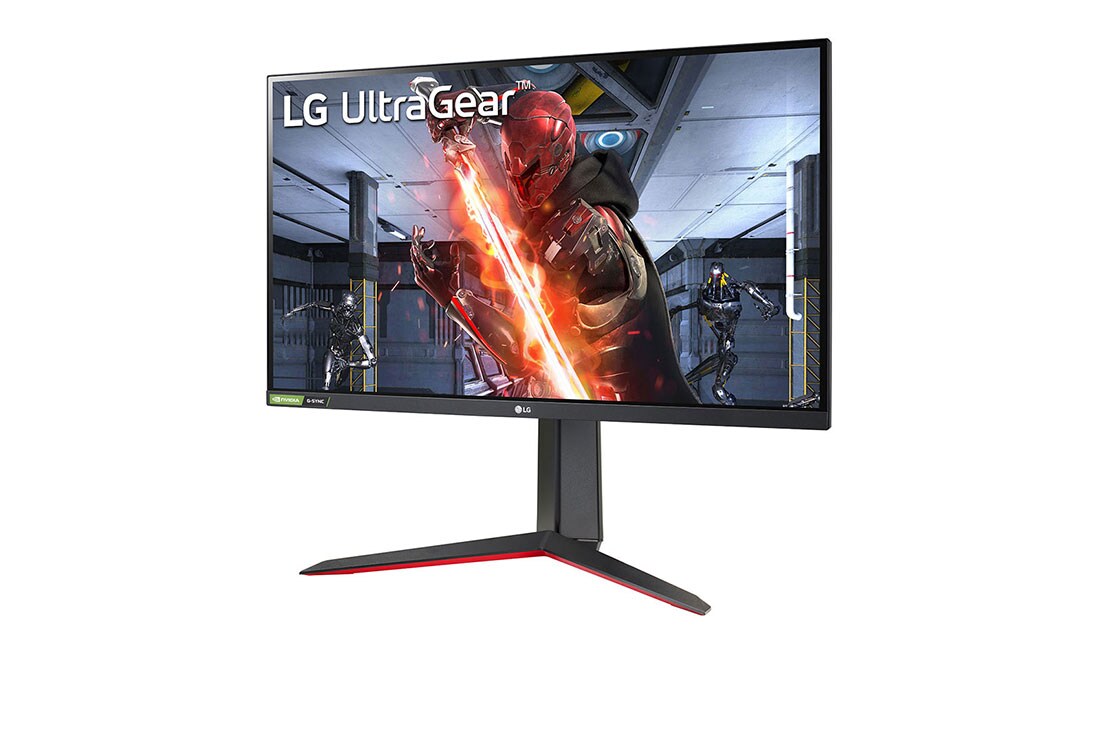 LG Ar NVIDIA® G-SYNC® saderīgs 27'' UltraGear™ Full HD IPS 1ms (GtG) monitors spēlēm, sānu skats +15 grādu leņķī, 27GN650-B, thumbnail 2