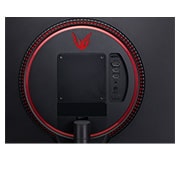 LG 24 collu UltraGear™ monitors spēlēm, Skats uz portiem tuvplānā, 24GN600-B, thumbnail 8