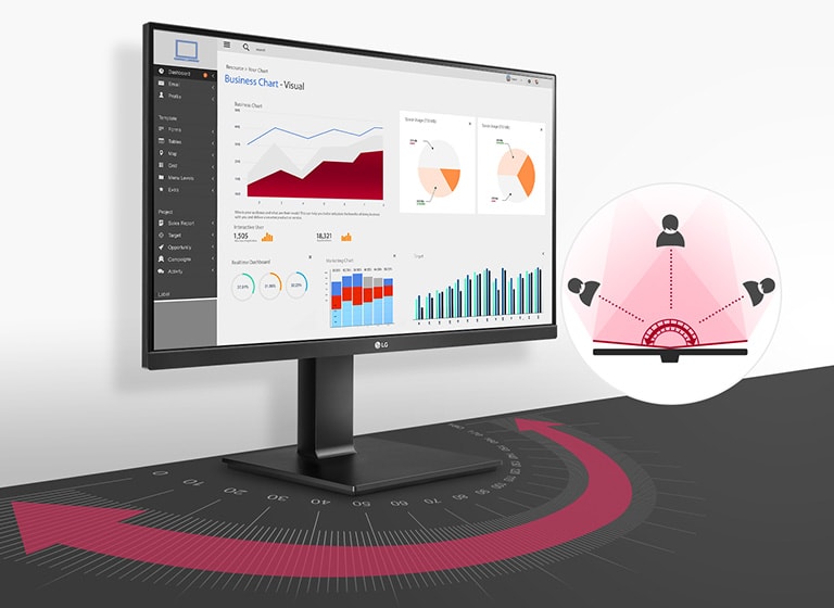 23,8" QHD IPS displejs: precīzas krāsas pie plata leņķa.