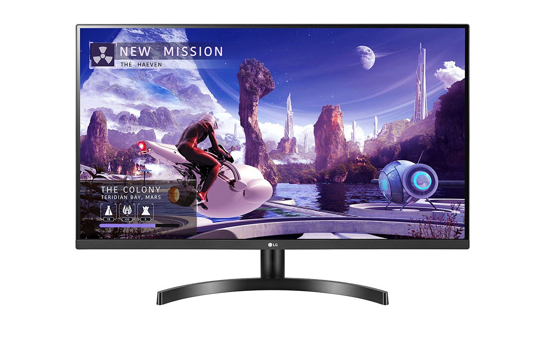 LG 32 collu QHD IPS monitors, skats no priekšpuses, 32QN600-B