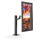 LG 27 collu Ergo UHD 4K monitors, Sānu skats uz monitoru pagrieztu par 90˚, 27UN880-B, thumbnail 10