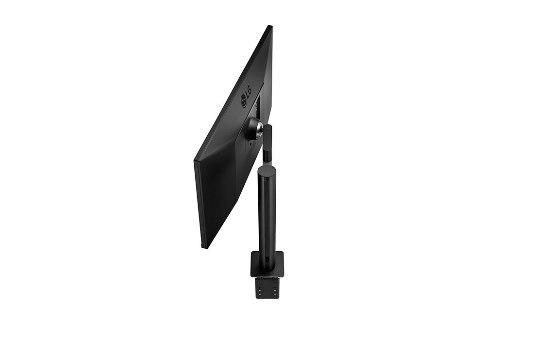 LG 34 collu UltraWide™ QHD Ergo monitors , Slīps skats no aizmugures uz monitoru, kura virziens pagriezts pa +70 grādiem, 34WN780-B, thumbnail 8