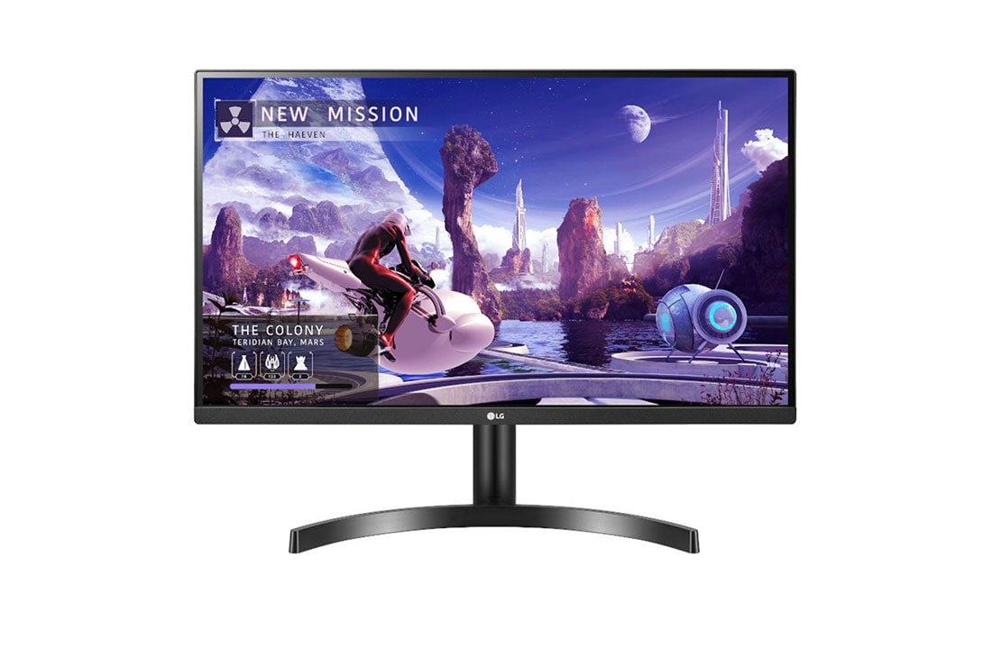 LG 27 collu QHD monitors, skats no priekšpuses, 27QN600-B