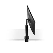 LG 32 collu UltraFine™ monitors, Pietuvināts sānu skats no aizmugures, monitora statīvs centrā, 32UN880-B, thumbnail 12