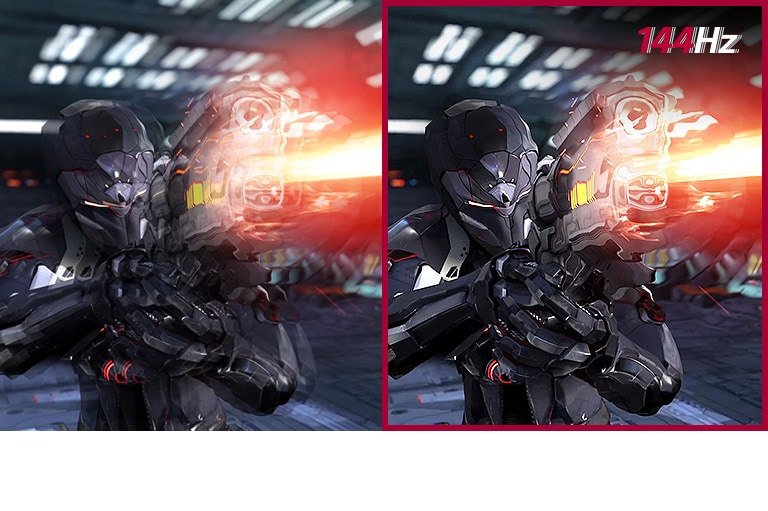 Plūstošas kustības spēlēs salīdzinājums starp tradicionālo režīmu un 144 Hz atsvaidzes intensitāti