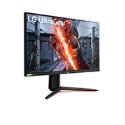 LG 27 collu UltraGear™ monitors spēlēm, skats rakursā, 27GN850-B, thumbnail 4