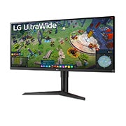 LG 34 collu UltraWide™ Full HD IPS monitors, sānu skats +15 grādu leņķī, 34WP65G-B, thumbnail 2