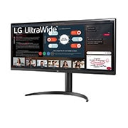LG 34 collu UltraWide™ Full HD IPS monitors, sānu skats +15 grādu leņķī, 34WP550-B, thumbnail 2