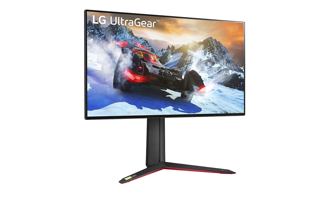 LG 27'' UHD 4K UltraGear™ Nano IPS 1 ms (GtG) monitors spēlēm ar 4K un 120 Hz atbalstu no HDMI 2.1, sānu skats +15 grādu leņķī, 27GP950-B, thumbnail 3