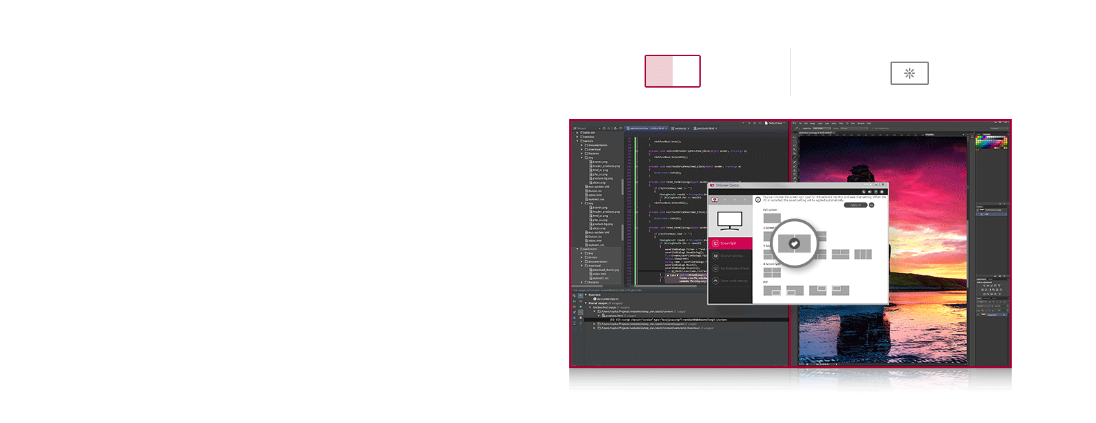 Iespēja OnScreen Control nodrošina ērtāku lietotāja saskarni.