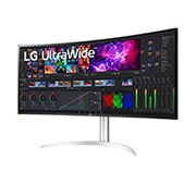 LG 39,7'' izliekts UltraWide™ 5K2K Nano IPS displejs, sānu skats +15 grādu leņķī, 40WP95C-W, thumbnail 2