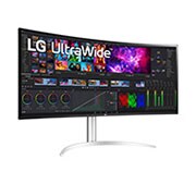 LG 39,7'' izliekts UltraWide™ 5K2K Nano IPS displejs, sānu skats +15 grādu leņķī, 40WP95C-W, thumbnail 3