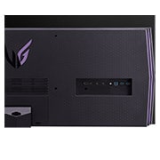 LG 48” UltraGear™ UHD 4K OLED monitors spēlēm, tuvplānā skats uz portiem ar ieslēgtām gaismām, 48GQ900-B, thumbnail 11