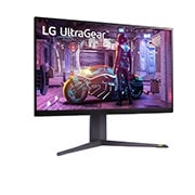 LG 32 collu UltraGear™ QHD monitors spēlēm ar 240Hz (virstaktēti 260Hz) atsvaidzes intensitāti, sānu skats +15 grādu leņķī, 32GQ850-B, thumbnail 4