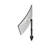 LG 37,5 collu 21:9 izliekts UltraWide™ QHD+ monitors Ergo, Slīps skats no aizmugures uz monitoru, kura virziens pagriezts pa +70 grādiem, 38WQ88C-W, thumbnail 8