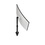 LG 37,5 collu 21:9 izliekts UltraWide™ QHD+ monitors Ergo, Slīps skats no aizmugures uz monitoru, kura virziens pagriezts pa +70 grādiem, 38WQ88C-W, thumbnail 9