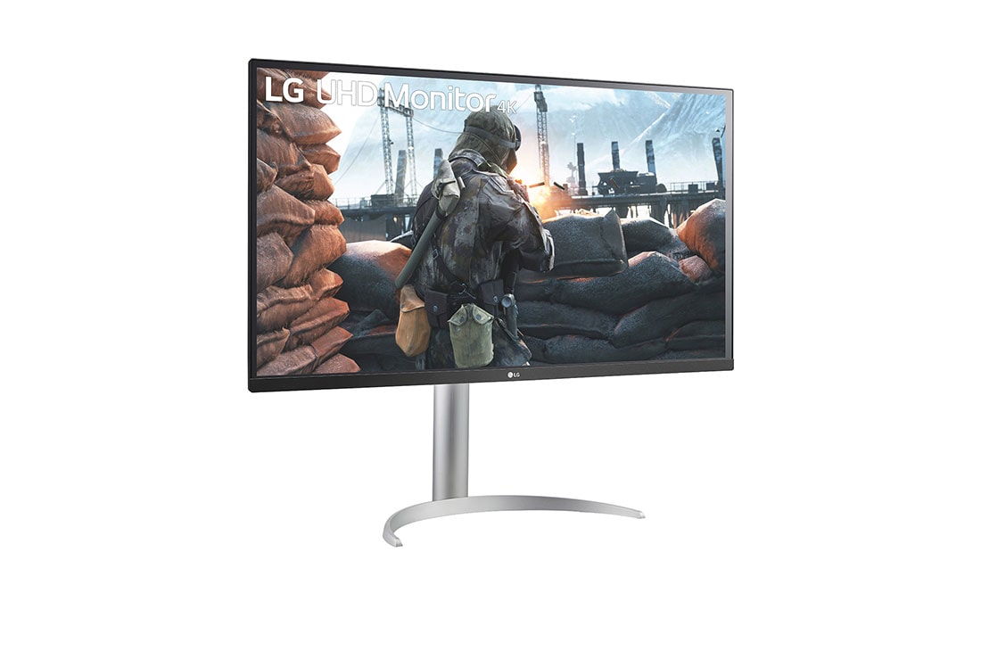 LG 32 collu UHD 4K monitors, sānu skats +15 grādu leņķī, 32UP55NP-W, thumbnail 3